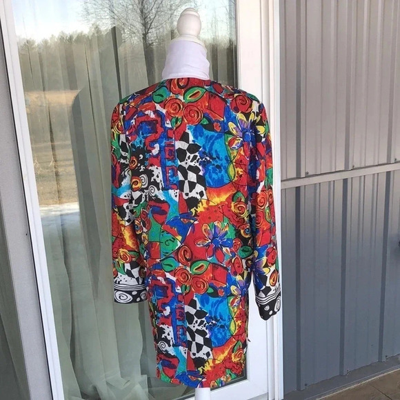 Vintage Diane Freis Colorful Pop Art Jacket - Picture 3 of 7